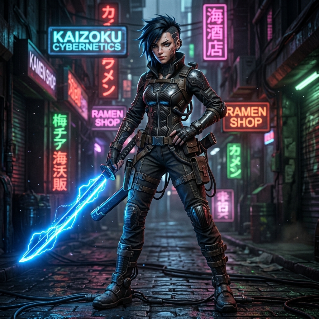 Generated Cyberpunk Character Result